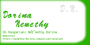 dorina nemethy business card